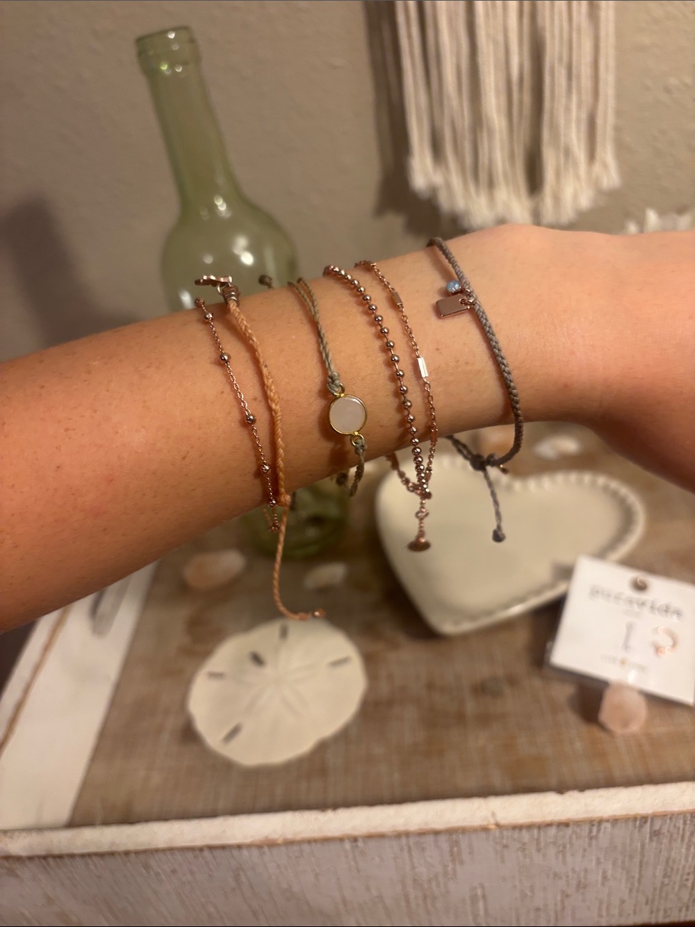 Pura Vida Rose Gold Stackable Bracelet and Ear Cuff Bundle